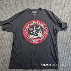 Signature Concepts St Cloud State Huskies Hockey T-Shirt Mens Large Black Cotton